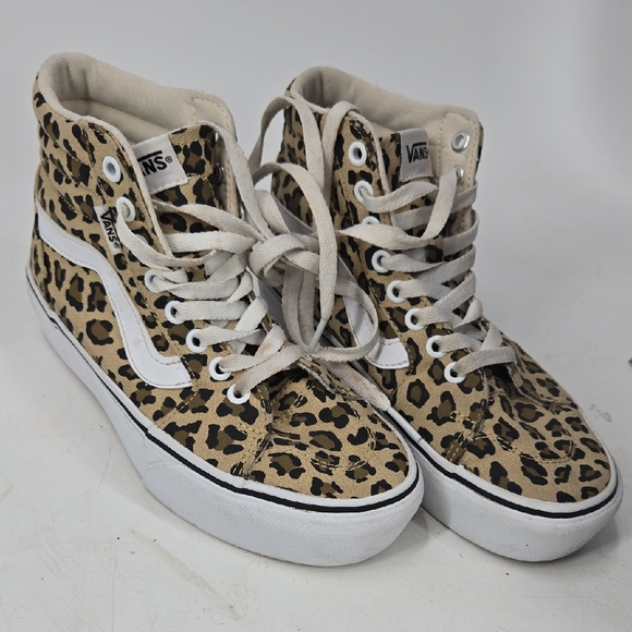 Vans Shoes - Vans High-Top Sneakers with Leopard Pattern